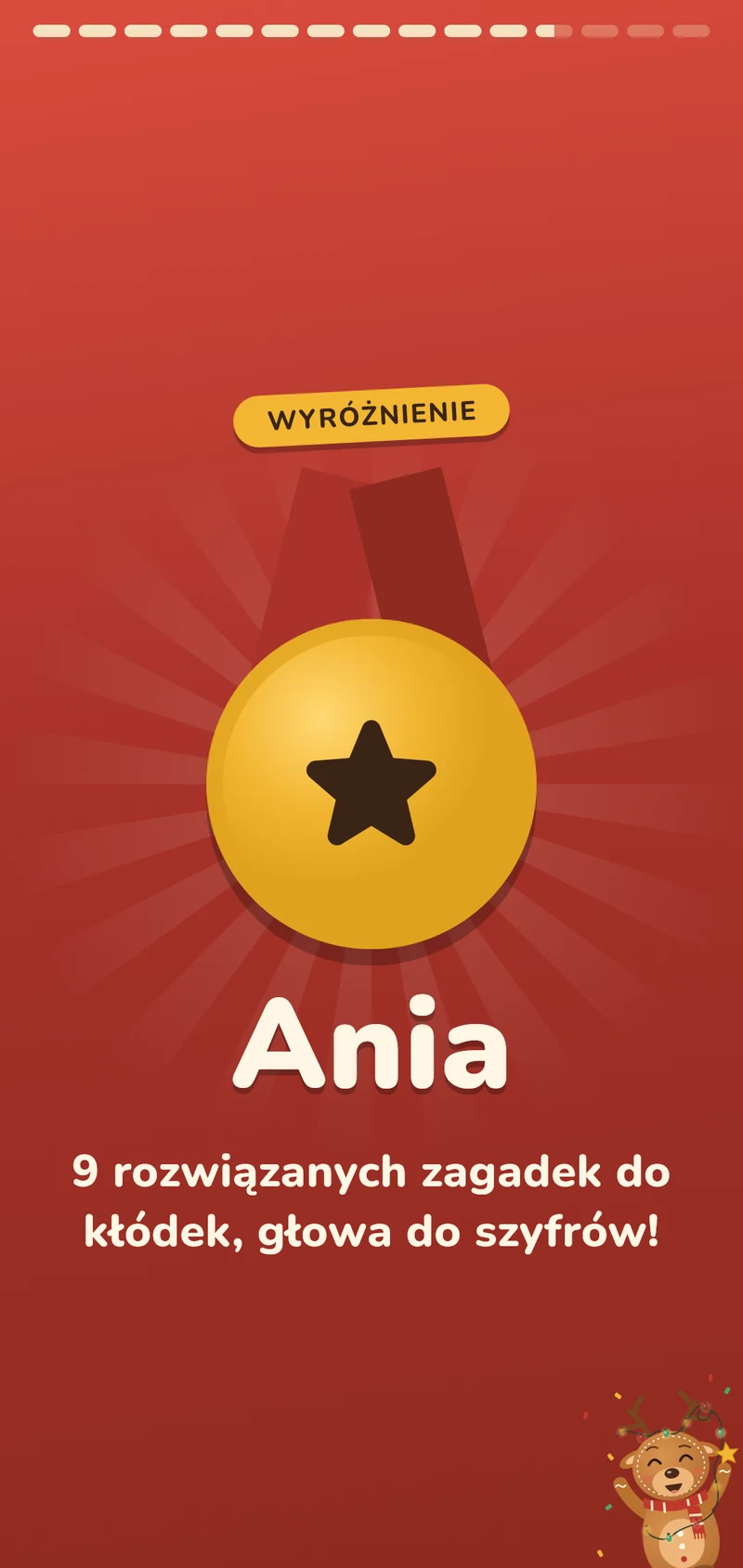 Finał: medal z wyróżnieniem dla jednego z graczy